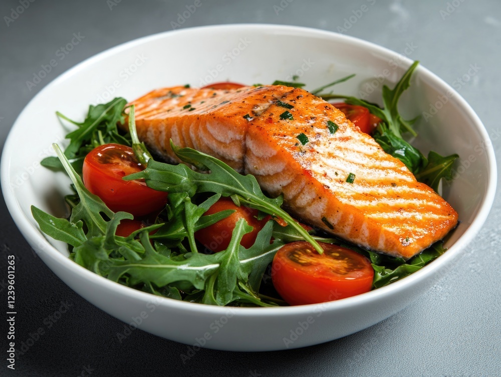 A delicious and nutritious fish dish featuring salmon, spinach, and tomatoes. A healthy alternative to traditional fish meals. A delicious and nutritious fish dish featuring salmon, spinach, and tomatoes. A healthy alternative to traditional fish meals.
