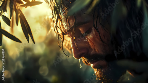 jesus sorrowful cinematic face