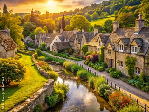 Arlington Row, Bibury: Charming Cotswolds Village in Vintage Style photo