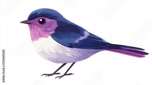 Artistic Representation of Purple-breasted Chatterer: A Symbolic Illustration of Avian Beauty