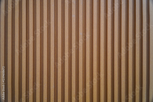 Quadro em tela Close-up image of a wooden panel with vertical stripes