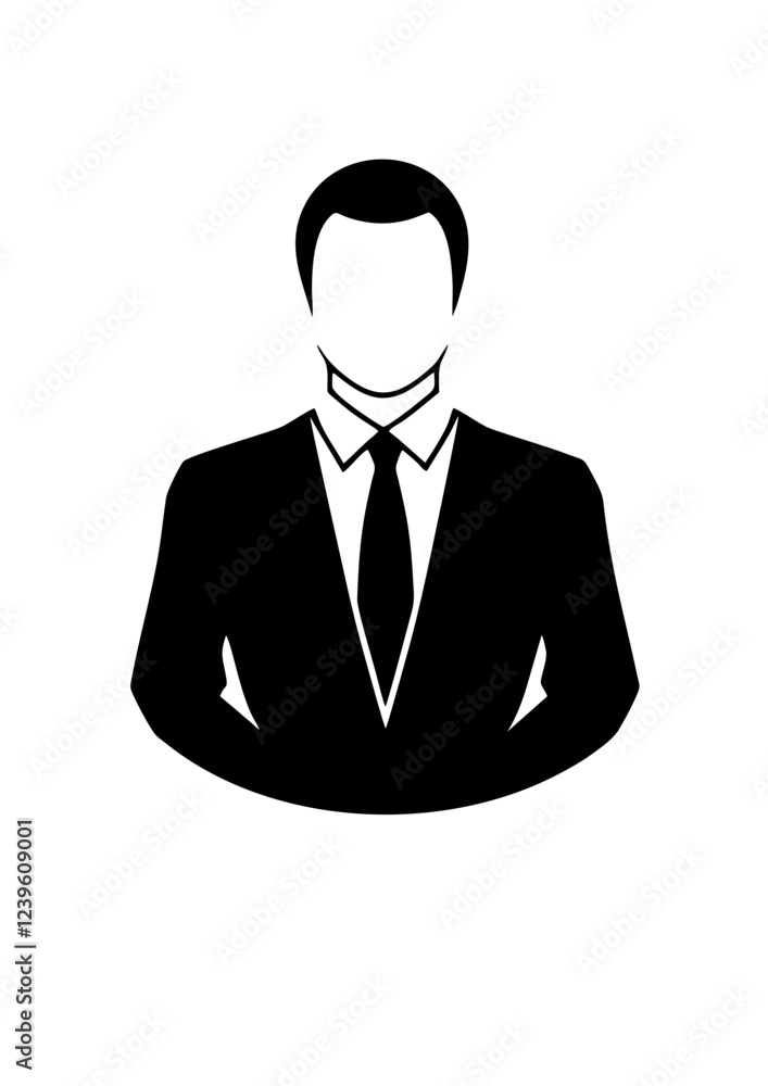 Business partner in a suit with a confident stance on a white background Business partner in a suit with a confident stance on a white background