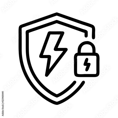 Electric Shield: Secure Your Digital Fortress. Powerful lightning bolt icon inside a protective     