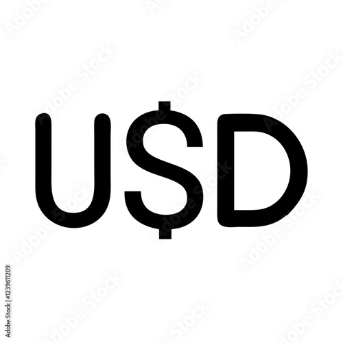 Bold USD Dollar Sign: Iconic Symbol of American Finance and Wealth red gold blue logo money black   