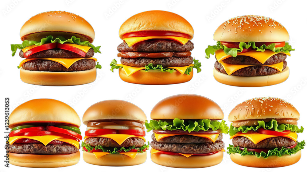 Mouthwatering Double Cheeseburgers Mouthwatering Double Cheeseburgers