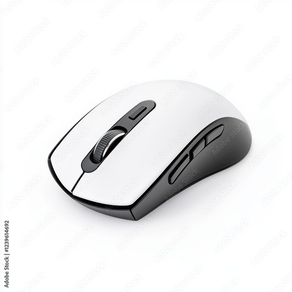 Sleek and Modern Wireless Computer Mouse on Minimalist Background for Technology and Office Use Sleek and Modern Wireless Computer Mouse on Minimalist Background for Technology and Office Use