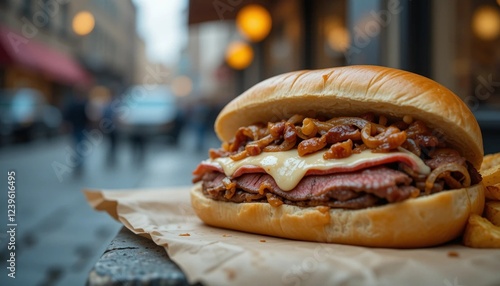 Philly Cheesesteak with Caramelized Onions