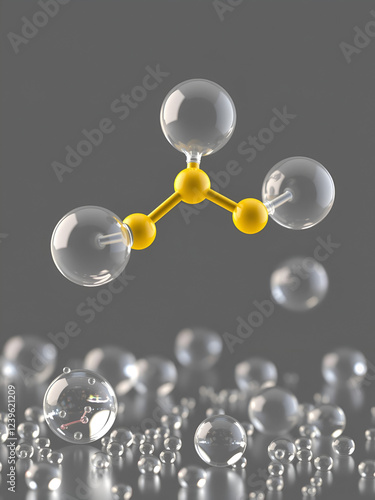 Cyanide can be a colorless liquid, such as hydrogen cyanide (HCN), cyanogen chloride, sodium cyanide (NaCN) or potassium cyanide (KCN). molecule structure and clear droplets 3d rendering photo