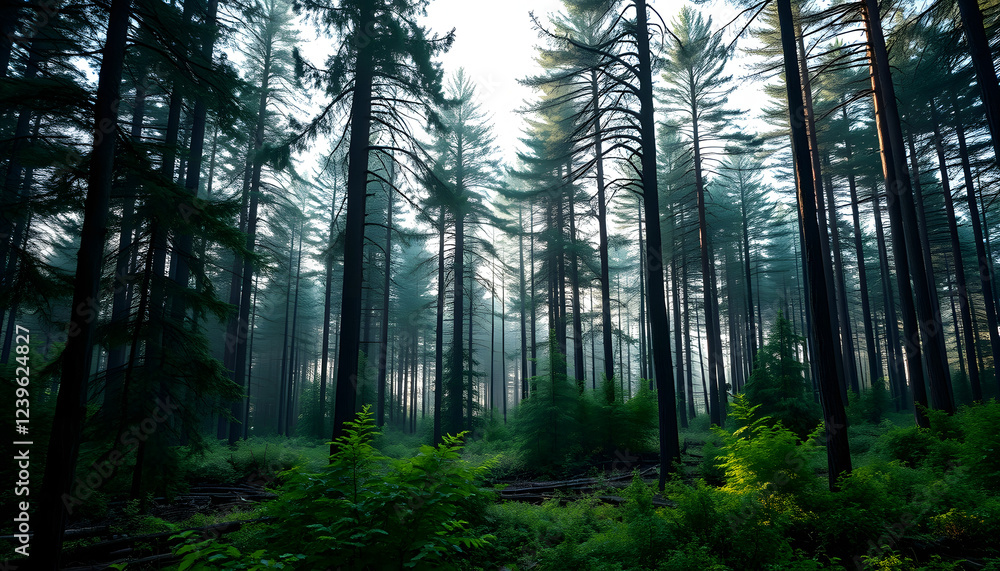 Obraz premium forest , with white tonespng