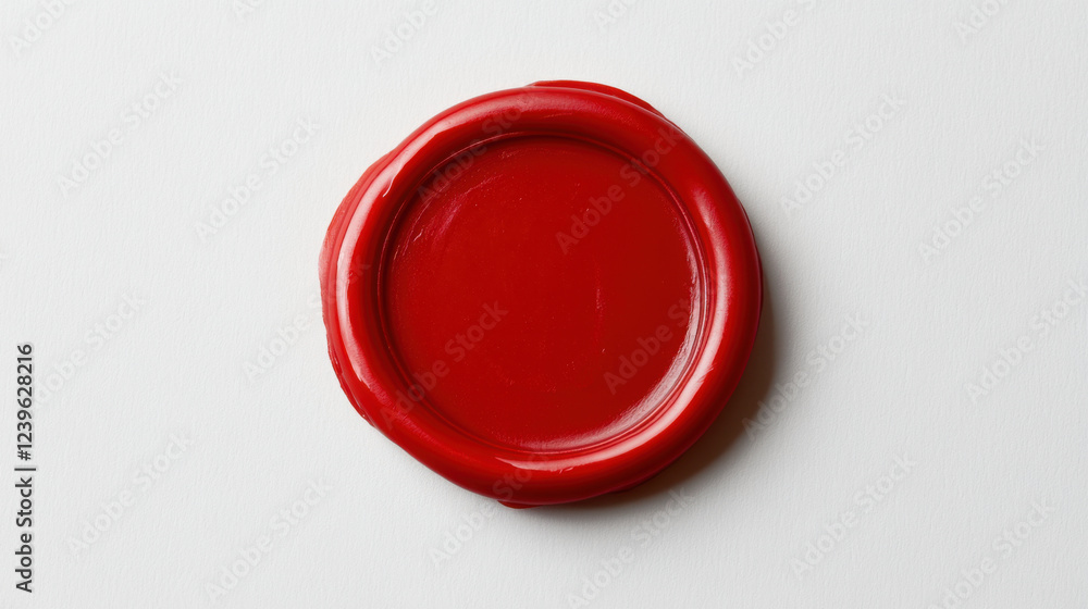 vibrant red wax seal on white background, perfect for adding classic touch to letters or documents vibrant red wax seal on white background, perfect for adding classic touch to letters or documents