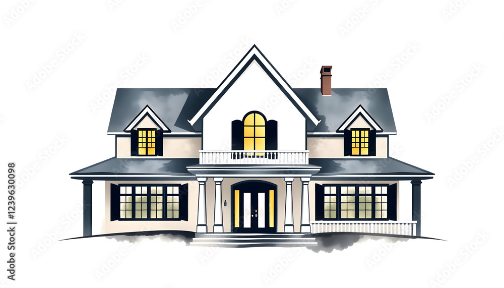 Fototapeta premium elegant house logo vector , with white tonespng