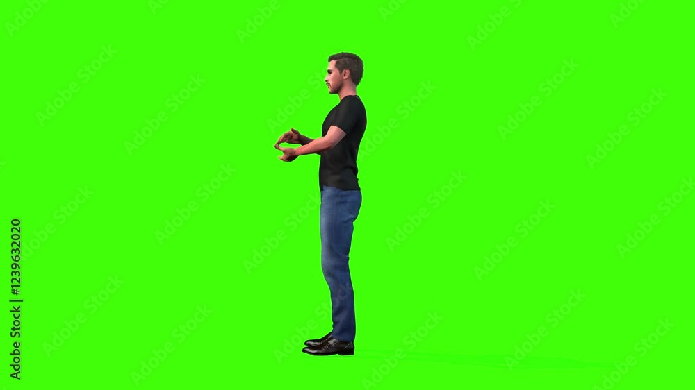 4k boy hand Clapping animation with a cycle view on the green screen, The 3D character of a young boy applauding gestures the sound or action of striking the palms together repeatedly on chroma key 4k boy hand Clapping animation with a cycle view on the green screen, The 3D character of a young boy applauding gestures the sound or action of striking the palms together repeatedly on chroma key