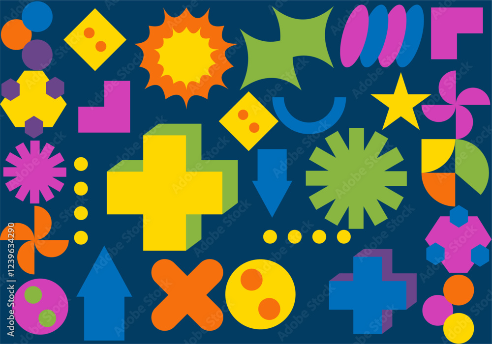 Obraz premium Geometric flat abstract background vector design