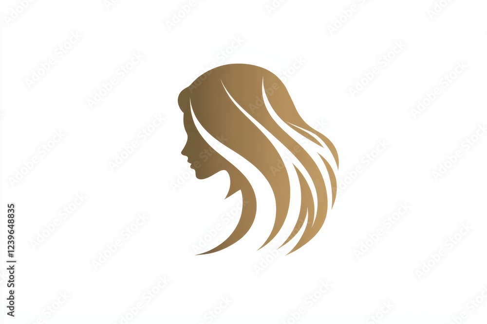 Logo design, a vector graphic of a woman with long hair, in a simple and elegant style. Logo design, a vector graphic of a woman with long hair, in a simple and elegant style.