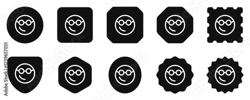 Editable smart glasses expression emoticon vector icon. Part of a big icon set family. Part of a big icon set family. Perfect for web and app interfaces, presentations, infographics, etc