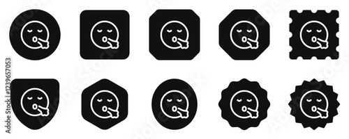 Editable sigh, relief, expression emoticon vector icon. Part of a big icon set family. Part of a big icon set family. Perfect for web and app interfaces, presentations, infographics, etc