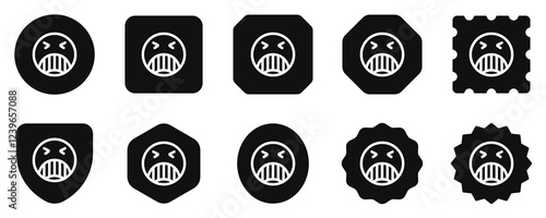 Editable angry, upset, expression emoticon vector icon. Part of a big icon set family. Part of a big icon set family. Perfect for web and app interfaces, presentations, infographics, etc