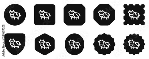 Editable cow, cattle, bull vector icon. Animal, farm, livestock. Part of a big icon set family. Perfect for web and app interfaces, presentations, infographics, etc