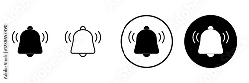Bell icon vector. Notification sign and symbol for web site design