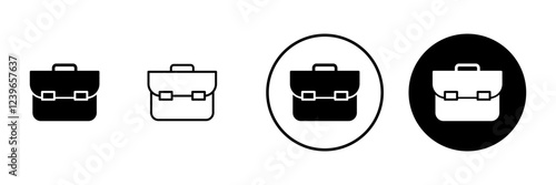 Briefcase icon vector. suitcase sign and symbol. luggage symbol.