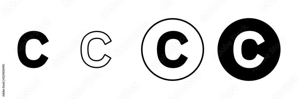 Copyright icon vector. copyright sign and symbol Copyright icon vector. copyright sign and symbol