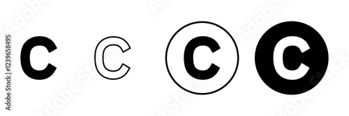 Copyright icon vector. copyright sign and symbol