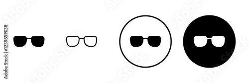 Glasses icon vector. Glasses sign and symbol