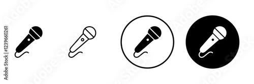 Microphone icon vector. karaoke sign and symbol
