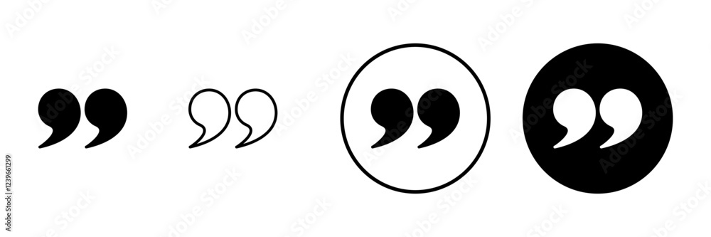 Quote icon vector. Quotation mark sign and symbol Quote icon vector. Quotation mark sign and symbol