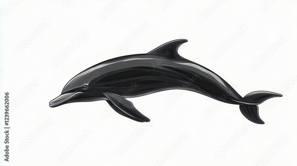 Obraz premium Dolphin Leaping Through Water