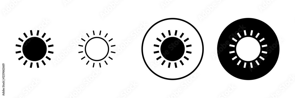 Sun icon vector. Brightness sign and symbol Sun icon vector. Brightness sign and symbol