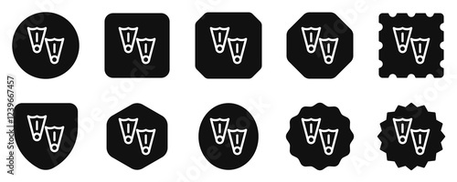 Editable flippers vector icon. Part of a big icon set family. Perfect for web and app interfaces, presentations, infographics, etc