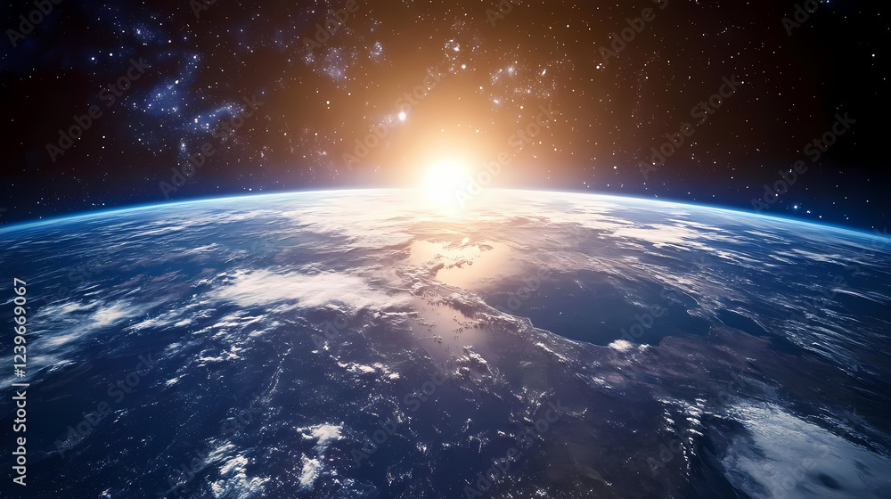 Suitable for space exploration, sci-fi themes and futuristic presentations, this futuristic space station overlooks earth. Celestial Themes. Illustration Suitable for space exploration, sci-fi themes and futuristic presentations, this futuristic space station overlooks earth. Celestial Themes. Illustration