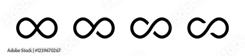 infinity icon set vector infinite, eternity, infinity, endless, loop, unlimited, icons, symbol