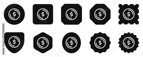 Editable dollar coin vector icon. Part of a big icon set family.  Finance, business, investment, accounting. Perfect for web and app interfaces, presentations, infographics, etc