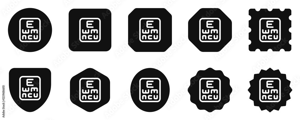 Editable eye chart vector icon. Part of a big icon set family. Perfect for web and app interfaces, presentations, infographics, etc Editable eye chart vector icon. Part of a big icon set family. Perfect for web and app interfaces, presentations, infographics, etc
