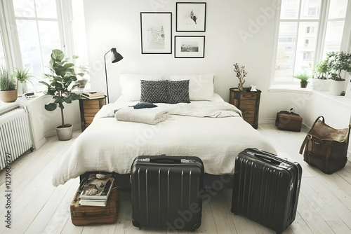 Bright Bedroom Interior wit...