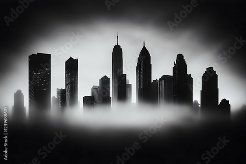 Dark Cityscape Silhouettes ...
