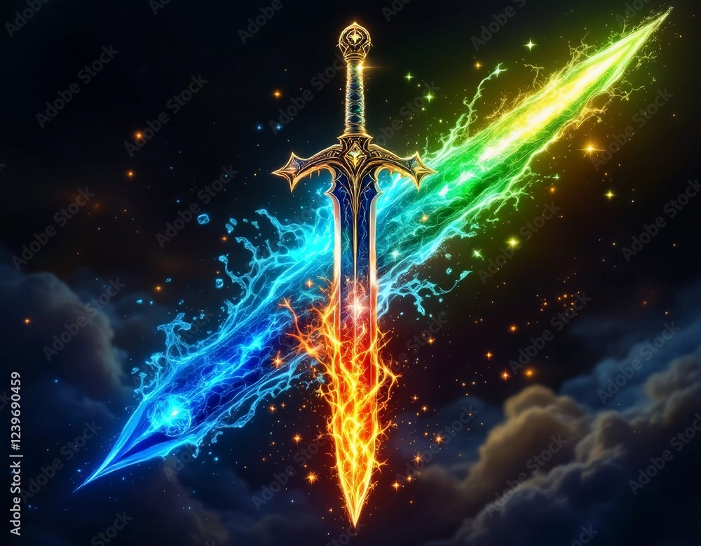 Blazing Sword: A Digital Fantasy Artwork Blazing Sword: A Digital Fantasy Artwork