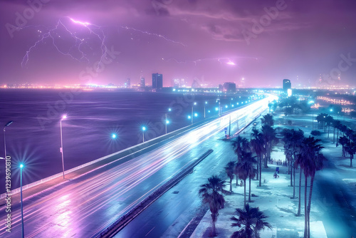 Lightning Strikes Over Coas...