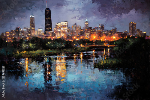Cityscape Painting Reflects...