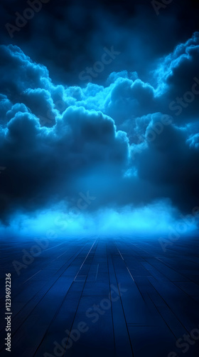 Dark Blue Clouds Gather Abo...