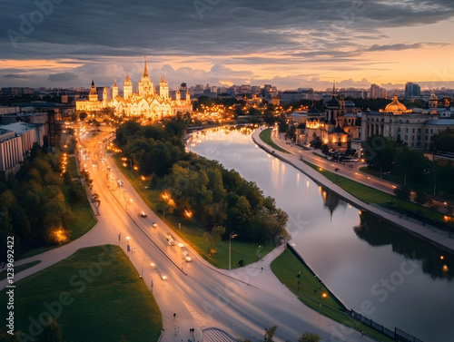 Illuminated Cityscape Showc...