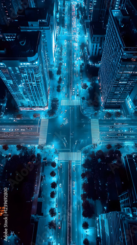 Aerial View of a City Inter...