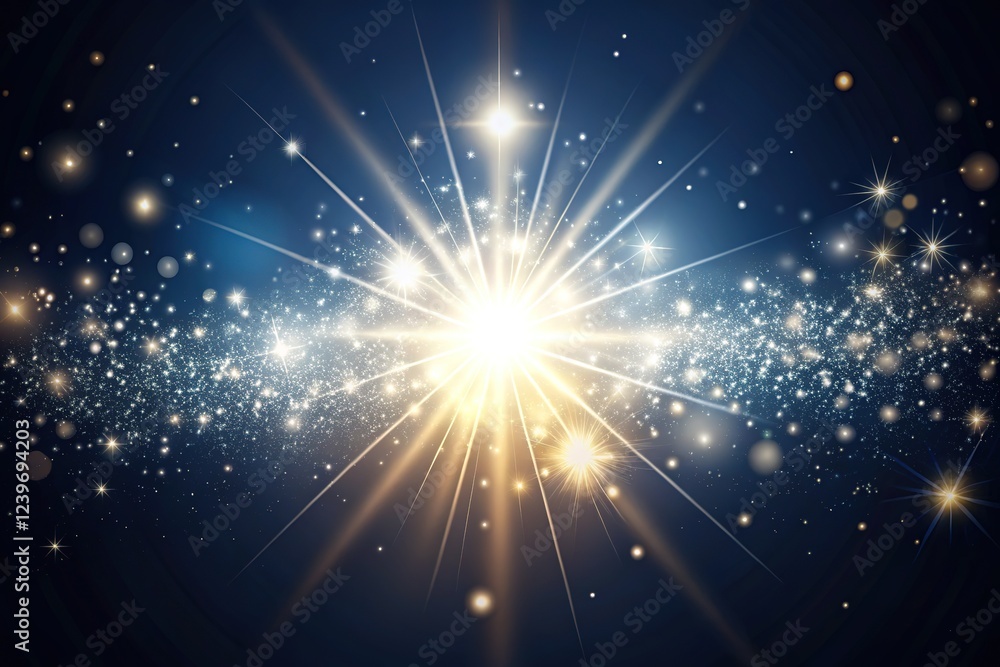 Glowing Light Explosion with Sparkling Dust Particles Glowing Light Explosion with Sparkling Dust Particles