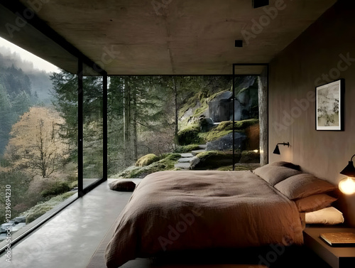 Modern Bedroom Showcases Tr...