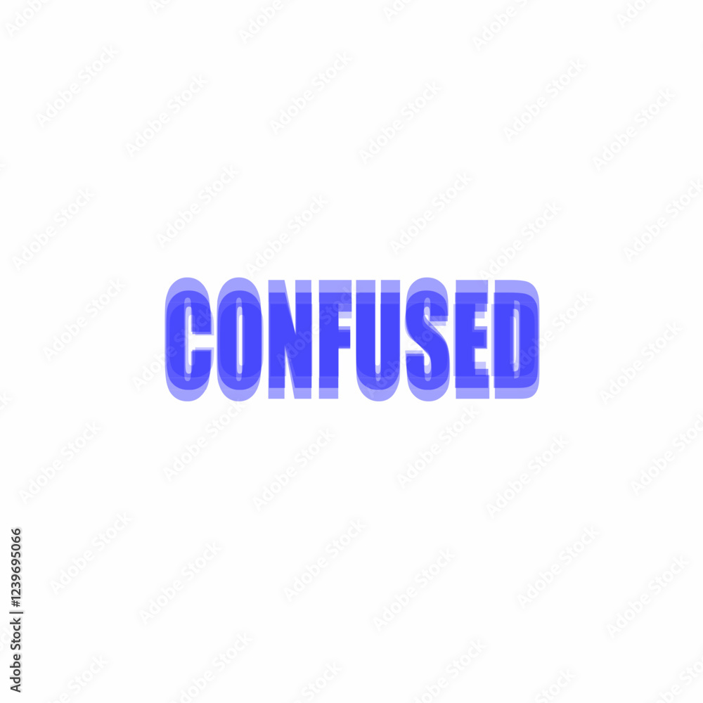 Confused typography with a blue glitch effect on a white background. The distorted text creates a modern, digital, and abstract look, perfect for posters, social media, and branding Confused typography with a blue glitch effect on a white background. The distorted text creates a modern, digital, and abstract look, perfect for posters, social media, and branding