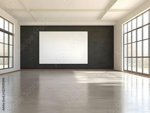 Empty Room with Large Blank...