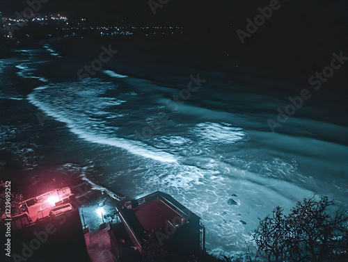Tranquil Coastal Nightscape...