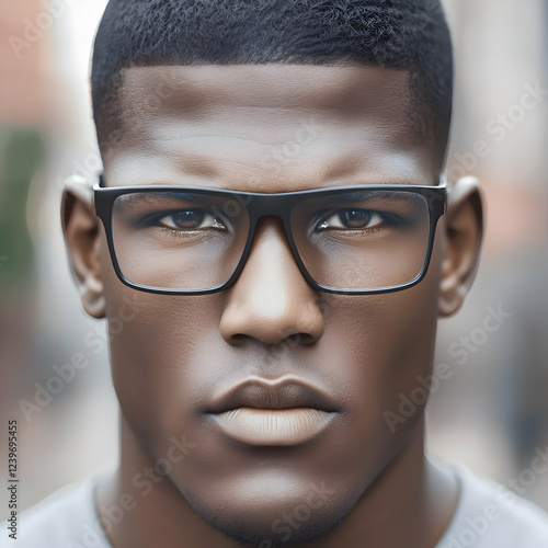 Close-up Portrait of a Man ...
